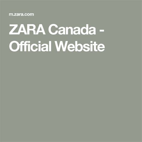 zara canada|zara canada official site.